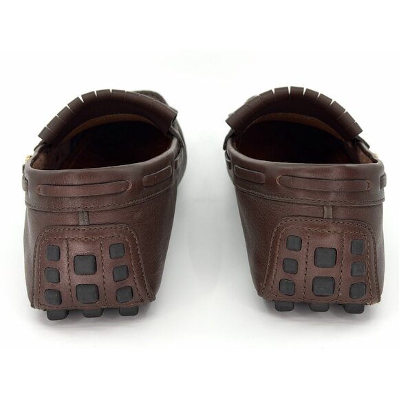 Gucci Shoes Mens Driver Interlocking G Logo Leather Moccasins Italy US Size 12 main image 5